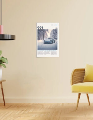 Porsche 991GT3 - Vintage Poster